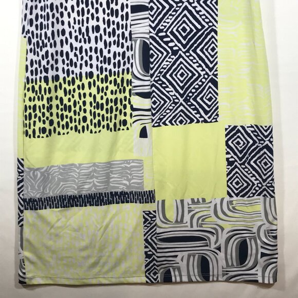 Easy Wear By Chico's Women's 1 Yellow Short Sleeve Dress - Picture 6 of 9